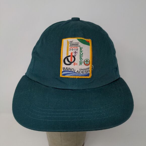 World Scout Jamboree 2015 Japan Strapback Hat Green Embroidered Logo - Picture 3 of 10